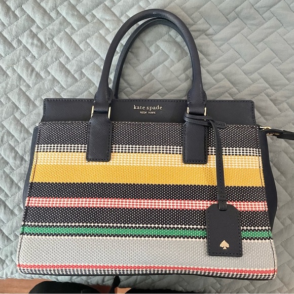 Kate Spade boardwalk stripe satchel - Picture 1 of 11